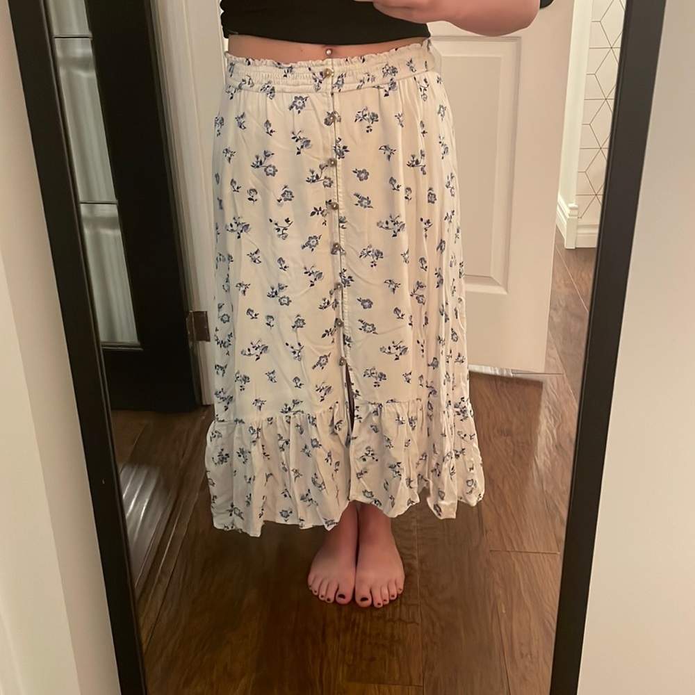 Hollister midi floral skirt